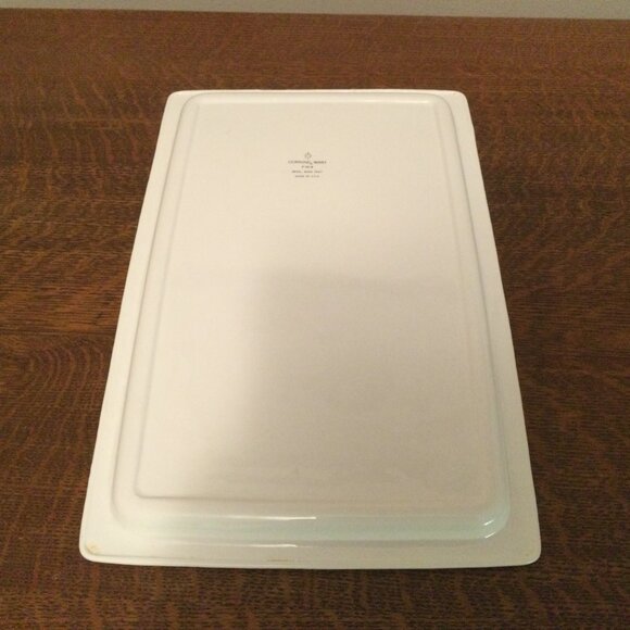 Vintage Corningware BLUE CORNFLOWER BAKE BROIL SERVING TRAY P-35-B With Cradle - Picture 4 of 6